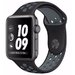 Curea iUni compatibila cu Apple Watch 1/2/3/4/5/6/7, 40mm, Silicon Sport, Negru/Argintiu
